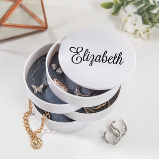 Script Name Personalized White Accessory Organizer