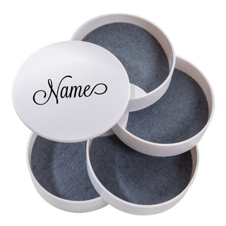 Script Name Personalized White Accessory Organizer