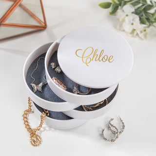 Script Name Personalized White Accessory Organizer