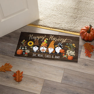 Happy harvest gnome narrow doormat