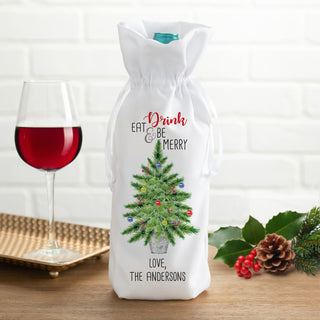 Holiday Tree Personalized Wine Bag