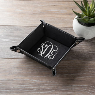 Fancy Monogram Personalized Leatherette Catch All