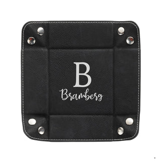 Initial and Name Personalized Leatherette Catch All