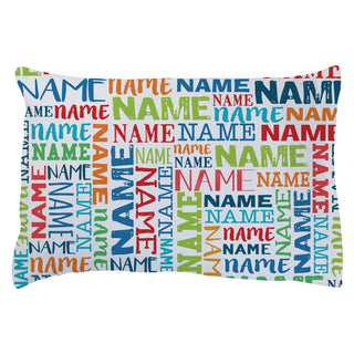Colorful My Name Personalized Fuzzy Pillowcase