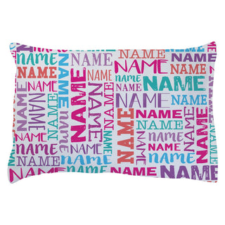 Colorful Pastel My Name Personalized Fuzzy Pillowcase