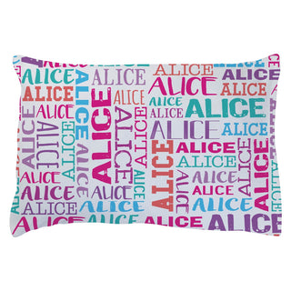 Colorful Pastel My Name Personalized Fuzzy Pillowcase