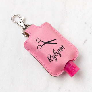 Hairdresser Personalized Pink Mini Sanitizer Holder