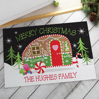 Merry Christmas Gingerbread Camper Standard Doormat