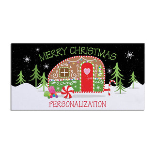 Merry Christmas Gingerbread Camper Ð 12x27 Inch Entry Mat
