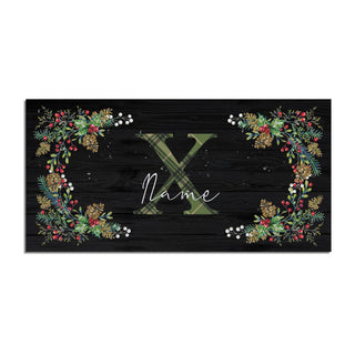 Pine Foliage Personalized Ð 12x27 Inch Entry Mat