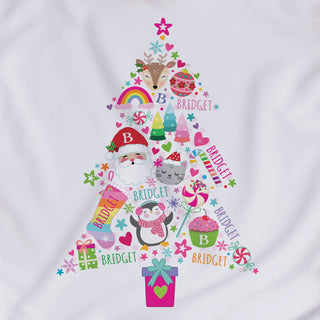 Christmas Tree Icons Personalized Colorful Stripe Loungewear