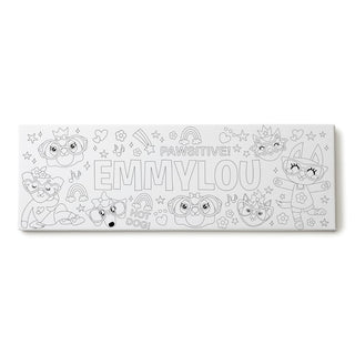 DIY Color Your Own Doggie Name Pattern Personalized 9x27 Canvas