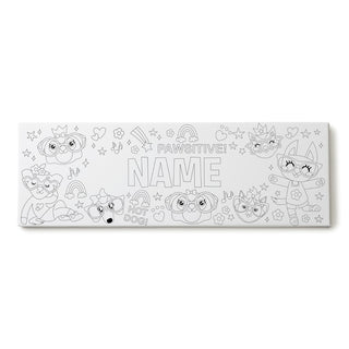 DIY Color Your Own Doggie Name Pattern Personalized 9x27 Canvas