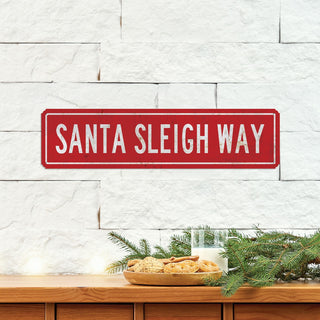 Santa Sleigh Way Street Sign