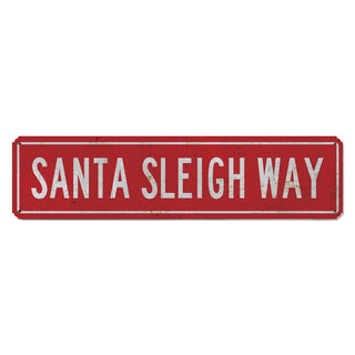 Santa Sleigh Way Street Sign