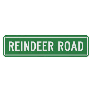Reindeer Road Street Sign