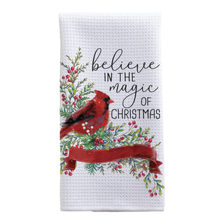 Believe In The Magic of Christmas Personalized Waffle Tea Towel