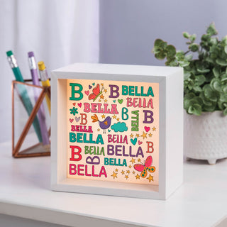 My name and initial light up shadowbox 