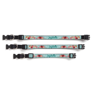 Small floral dog collar 