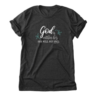 God is Within Her Adult Gray T-Shirt