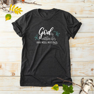 God is Within Her Adult Gray T-Shirt