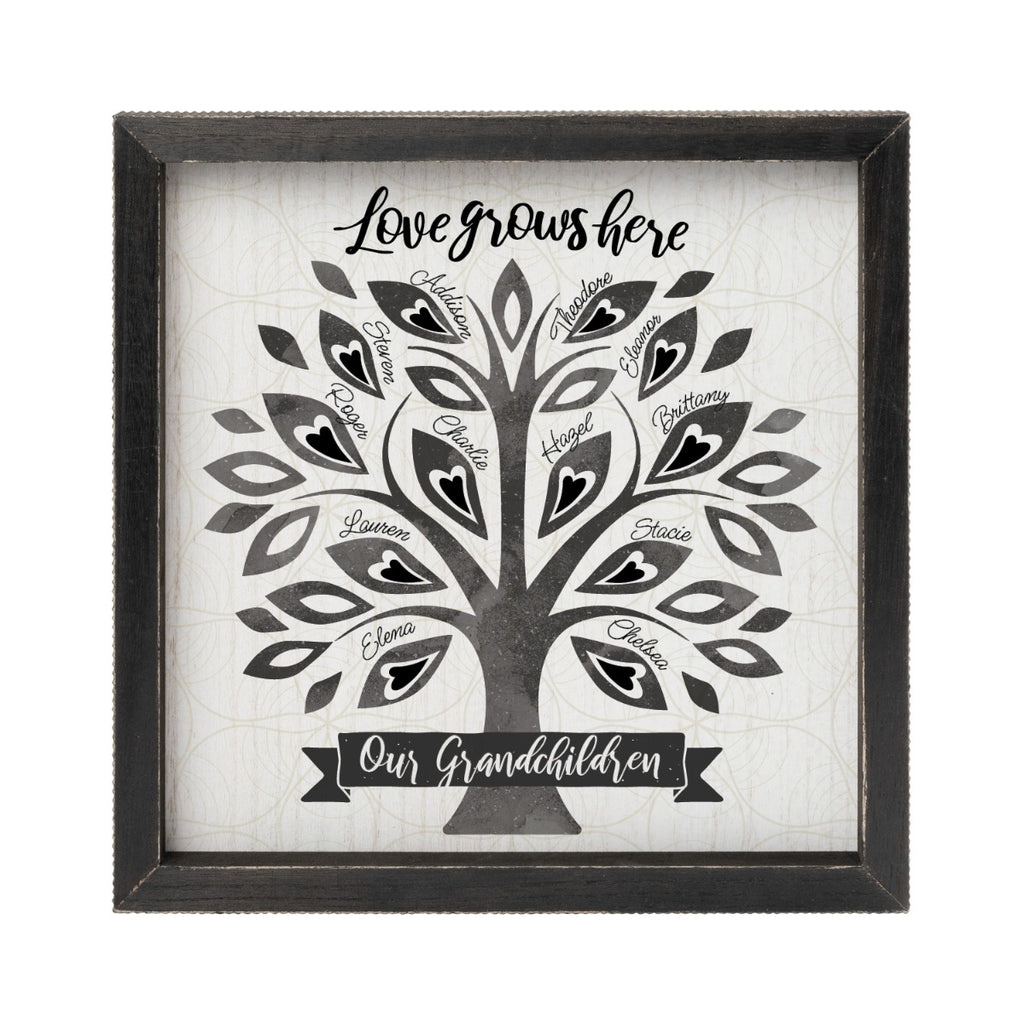 Love Grows Here Family Tree Artwork – Personalized Planet