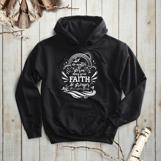 May your faith be strong adult hoodie