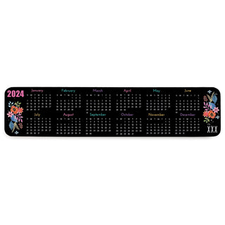 Floral with Monogram Personalized Calendar Wrist Rest