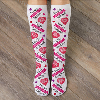 Best girlfriend adult tube socks with name 