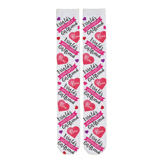World's Awesomest Girlfriend Personalized Adult Tube Socks