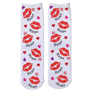 Gimme A Kiss Personalized Adult Crew Socks