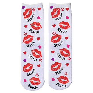 Gimme A Kiss Personalized Adult Crew Socks