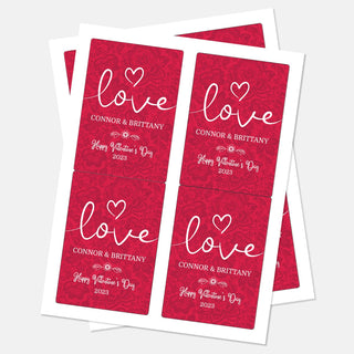 Love Personalized Wine Labels - Set of 8