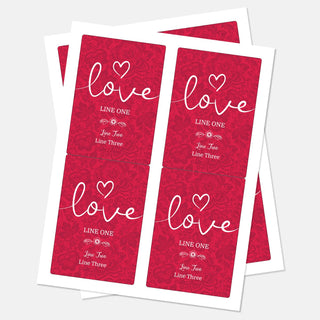 Love Personalized Wine Labels - Set of 8