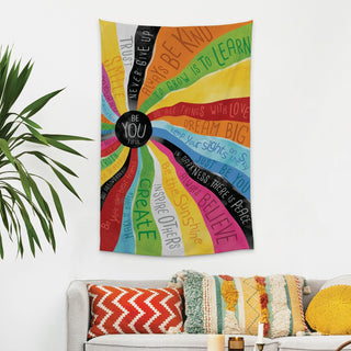 Spiral Be YOU tiful Personalized Wall Tapestry