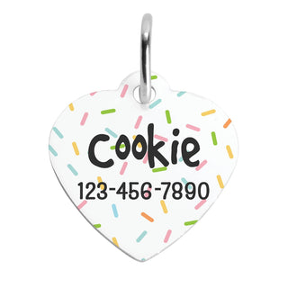Sprinkles Personalized Heart Shaped Pet Tag