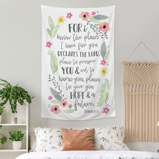 For I Know the Plans I Have For You Wall Tapestry