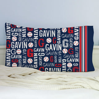 Baseball Fan Personalized Name Pillowcase