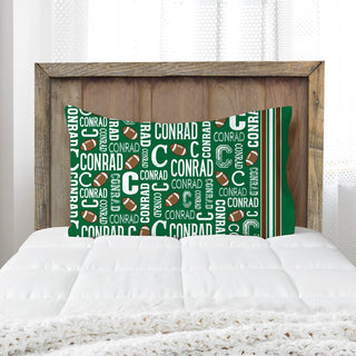 Football pillowcase with name 