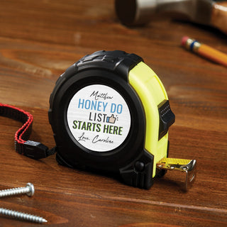 Honey Do List Starts Here Personalized Tape Measure