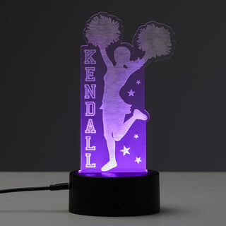 Cheerleader Personalized Acrylic LED Night Light