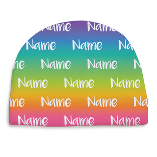 Rainbow Name Pattern Personalized Fleece Beanie