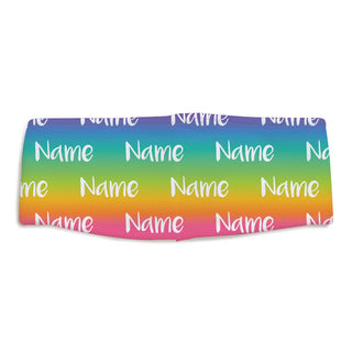 Rainbow Name Pattern Personalized Fleece Headband