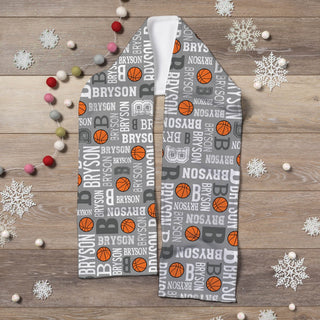 Basketball fleece scarf with name 