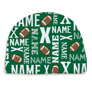 Football Name Pattern Personalized Fleece Beanie