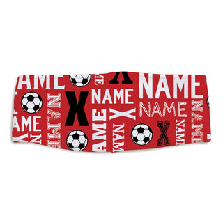 Soccer Name Pattern Personalized Fleece Headband