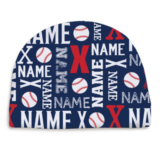 Baseball Name Pattern Personalized Fleece Beanie