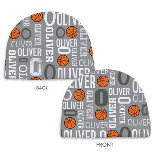 Basketball Name Pattern Personalized Fleece Beanie