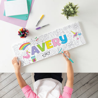 DIY color your own girly design with name