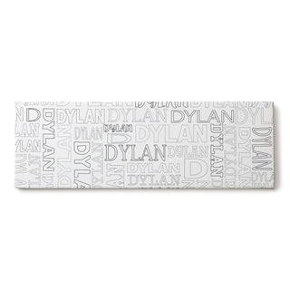 DIY Color Your Own Name Pattern 10x30 Gallery Wrapped Canvas